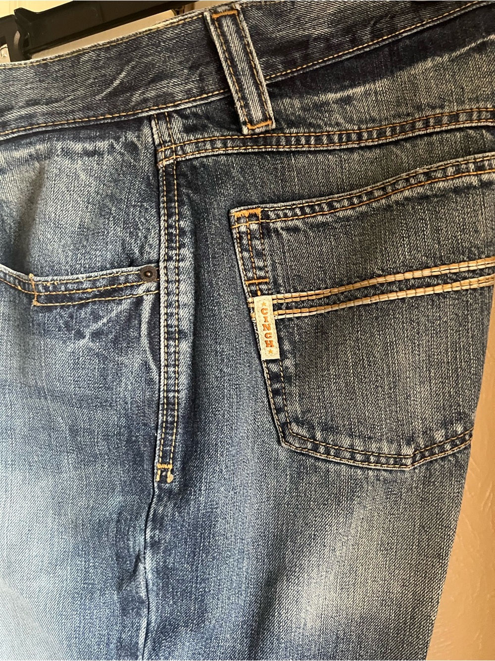 Cinch Men's Mid-Blue Straight Leg Jeans - Picture 3 of 4